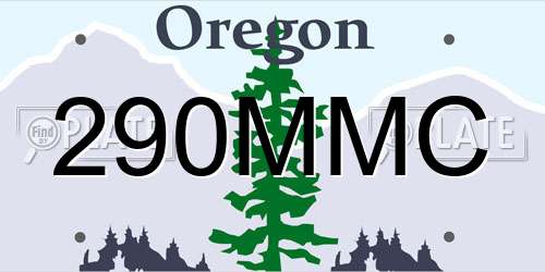290MMC Oregon License Plate