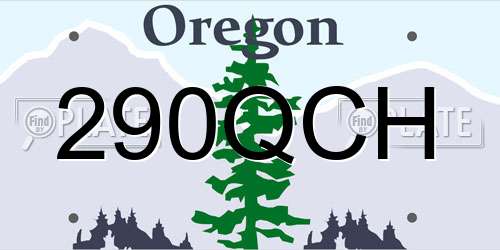 290QCH Oregon License Plate