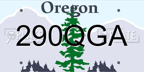 290QGA Oregon License Plate