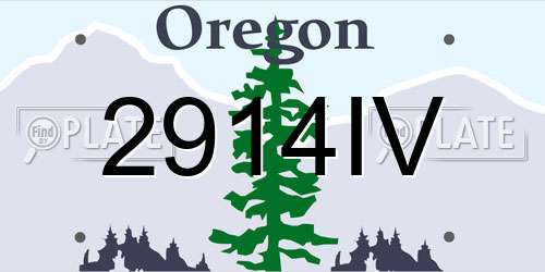 2914IV Oregon License Plate
