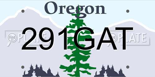 291GAT Oregon License Plate