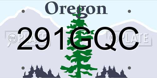291GQC Oregon License Plate