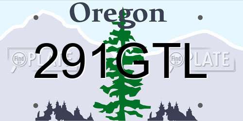291GTL Oregon License Plate