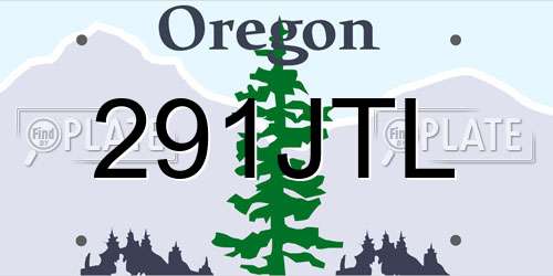 291JTL Oregon License Plate