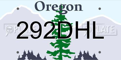 292DHL Oregon License Plate