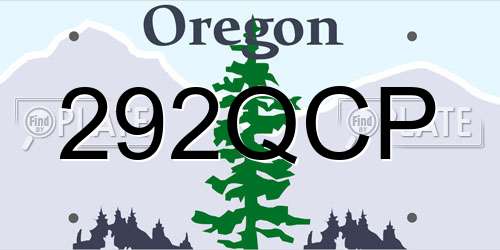 292QCP Oregon License Plate