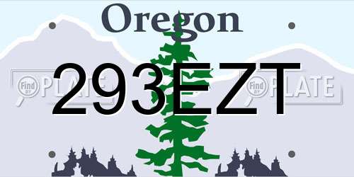 293EZT Oregon License Plate