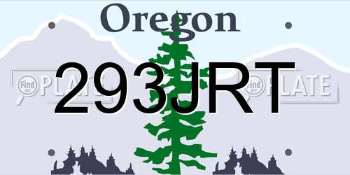 293JRT Oregon License Plate