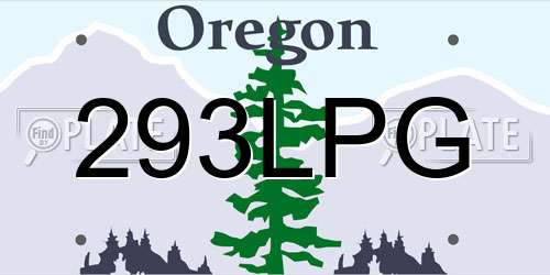 293LPG Oregon License Plate