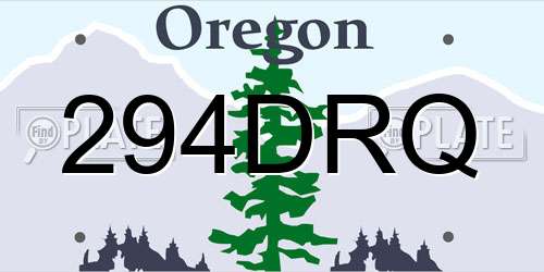 294DRQ Oregon License Plate