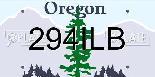 294ILB Oregon License Plate