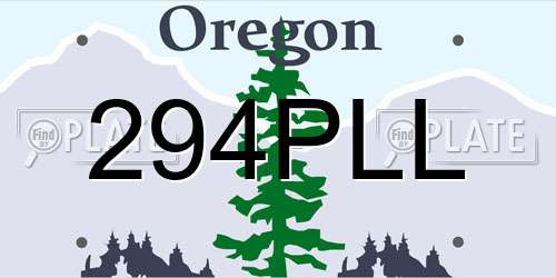 294PLL Oregon License Plate