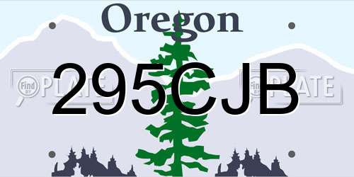 295CJB Oregon License Plate