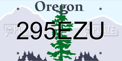 295EZU Oregon License Plate