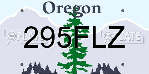 295FLZ Oregon License Plate