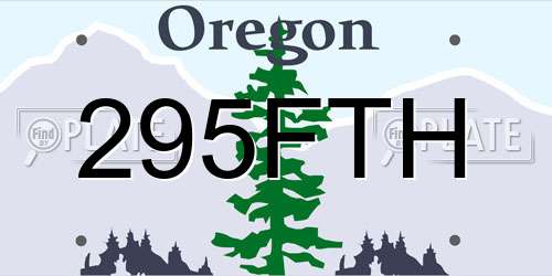 295FTH Oregon License Plate