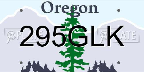 295GLK Oregon License Plate