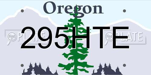 295HTE Oregon License Plate