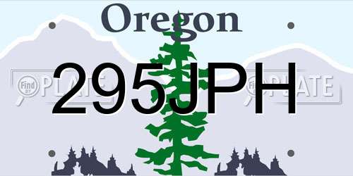 295JPH Oregon License Plate