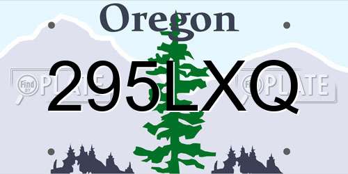 295LXQ Oregon License Plate