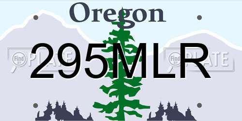 295MLR Oregon License Plate