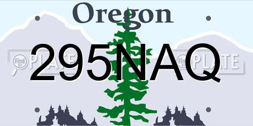 295NAQ Oregon License Plate