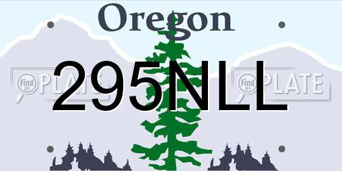 295NLL Oregon License Plate