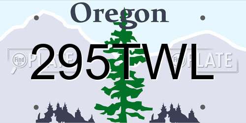 295TWL Oregon License Plate
