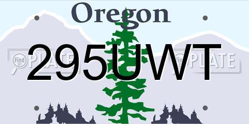 295UWT Oregon License Plate