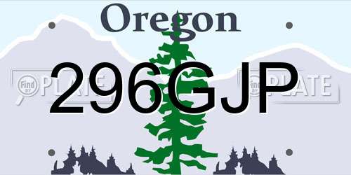 296GJP Oregon License Plate