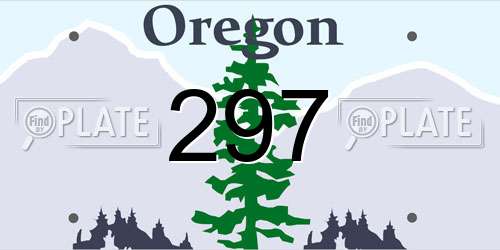 297 Oregon License Plate