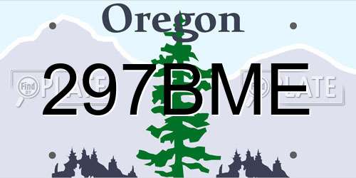 297BME Oregon License Plate