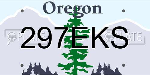 297EKS Oregon License Plate