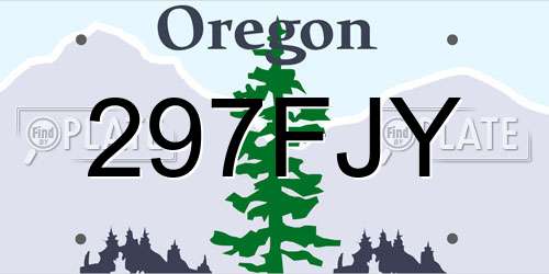 297FJY Oregon License Plate