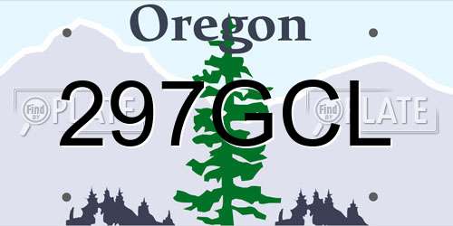 297GCL Oregon License Plate