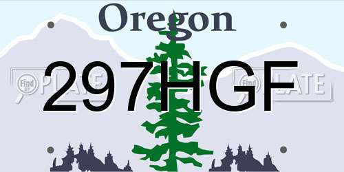 297HGF Oregon License Plate