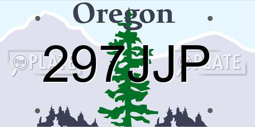 297JJP Oregon License Plate
