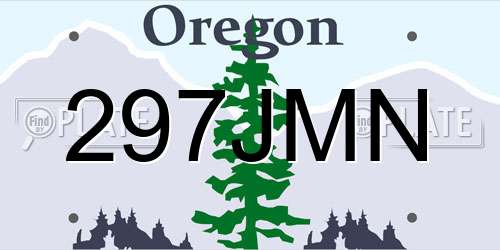 297JMN Oregon License Plate