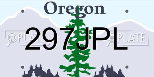297JPL Oregon License Plate