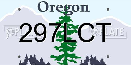 297LCT Oregon License Plate
