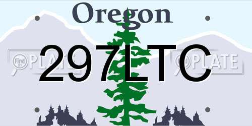 297LTC Oregon License Plate