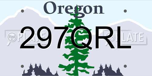 297QRL Oregon License Plate
