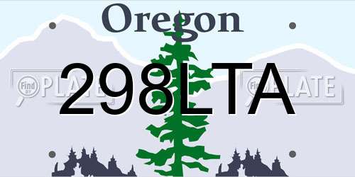 298LTA Oregon License Plate