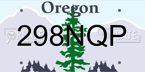 298NQP Oregon License Plate