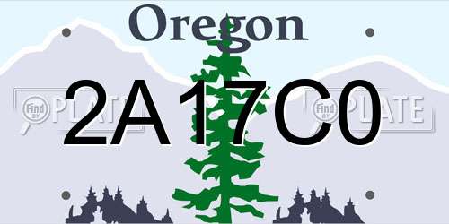 2A17C0 Oregon License Plate