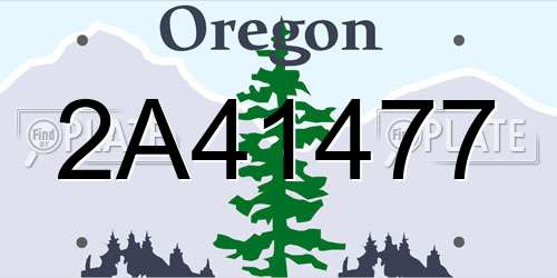 2A41477 Oregon License Plate