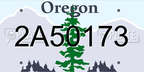 2A50173 Oregon License Plate