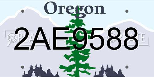 2AE9588 Oregon License Plate