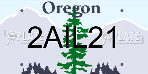 2AIL21 Oregon License Plate