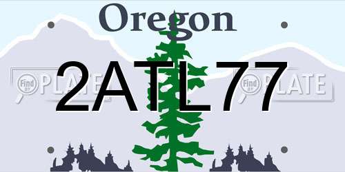 2ATL77 Oregon License Plate